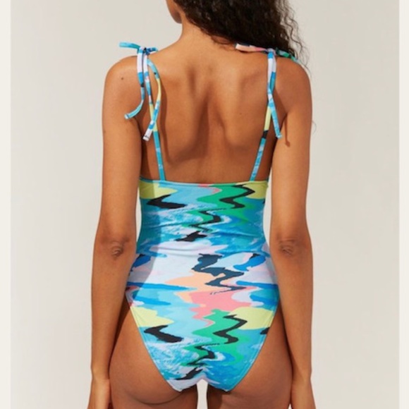 Solid and Striped Olympia Distortia One Piece Swimsuit - Picture 4 of 4